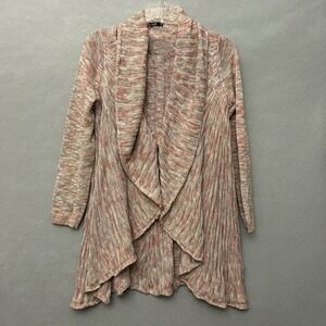 Shawl Sweater Women's XS Snap Front Cable Knit Long Sleeve Boho Coastal Grandma